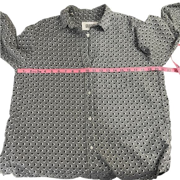 Grayson The Hero Button Up Shirt Hearts Lyocell Size 3 Medium Classic - Picture 13 of 14
